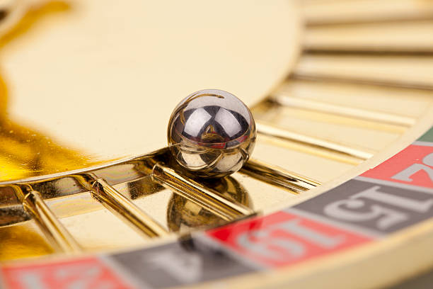 Macro shot of beautiful gold roulette.